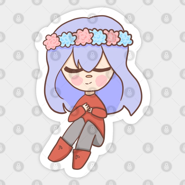 Cute Dreaming Little Girl Sticker by UwU Kitty